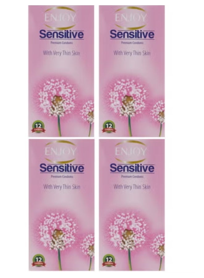 Pack Of 4-12-Piece Sensitive Condom